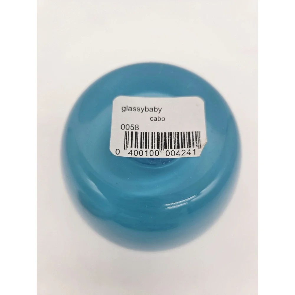 Glassybaby Cabo Blue Votive Pre Trisk Tag 3 9/16